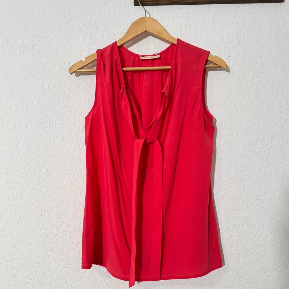 Tory Burch Sleeveless Tie-Neck Blouse